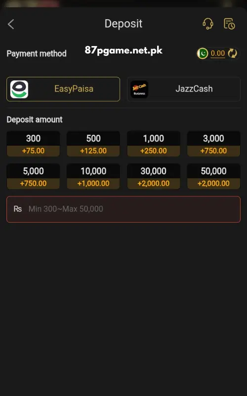 87P Game Deposit