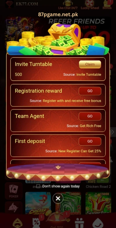 EK77 bonuses