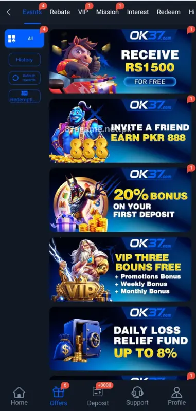 OK37 Game Events