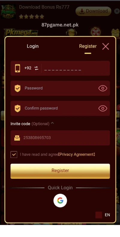 PkMega Game Register