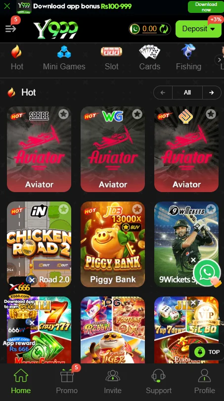 Y999 Game Interface