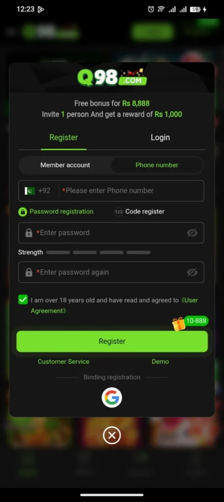 Q98-Game-Register